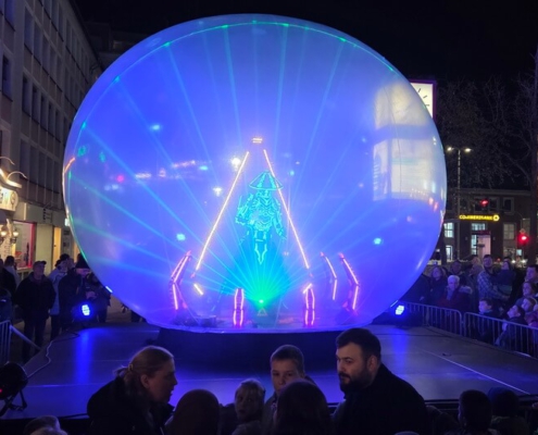 Lasershow buchen für Weihnachtsmarkt, Event, Stadtfest, Firmenevent, Silvesterfeier